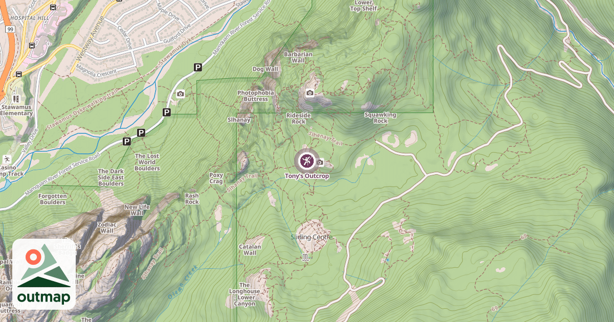Map of Tony’s Outcrop