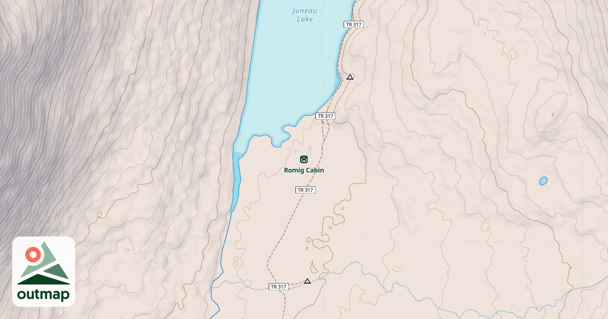 Map of Romig Cabin