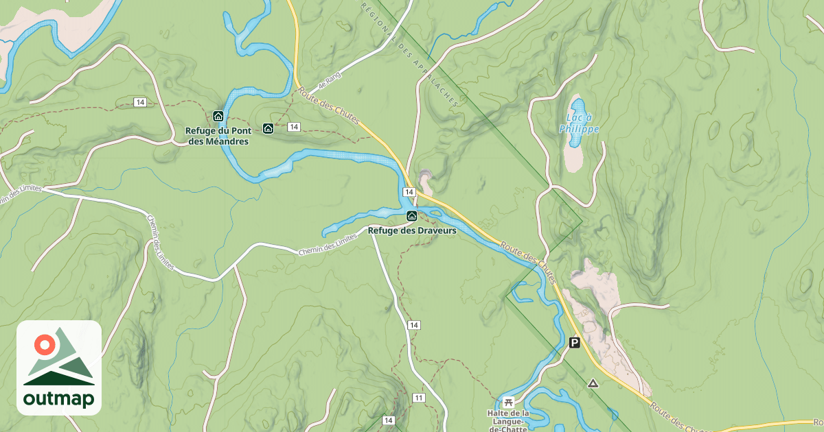 Map of Refuge des Draveurs