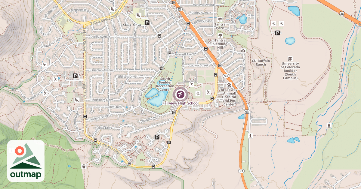 Map of Fairview High School