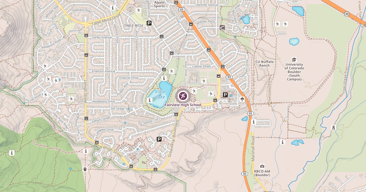 Map preview of Fairview High School