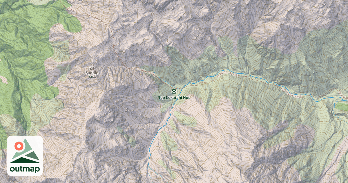 Map of Top Kokatahi Hut
