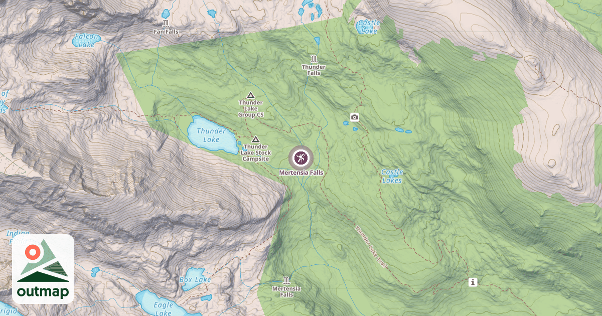 Map of Mertensia Falls