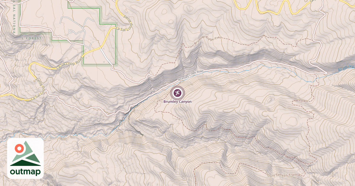 Map of Brumley Canyon