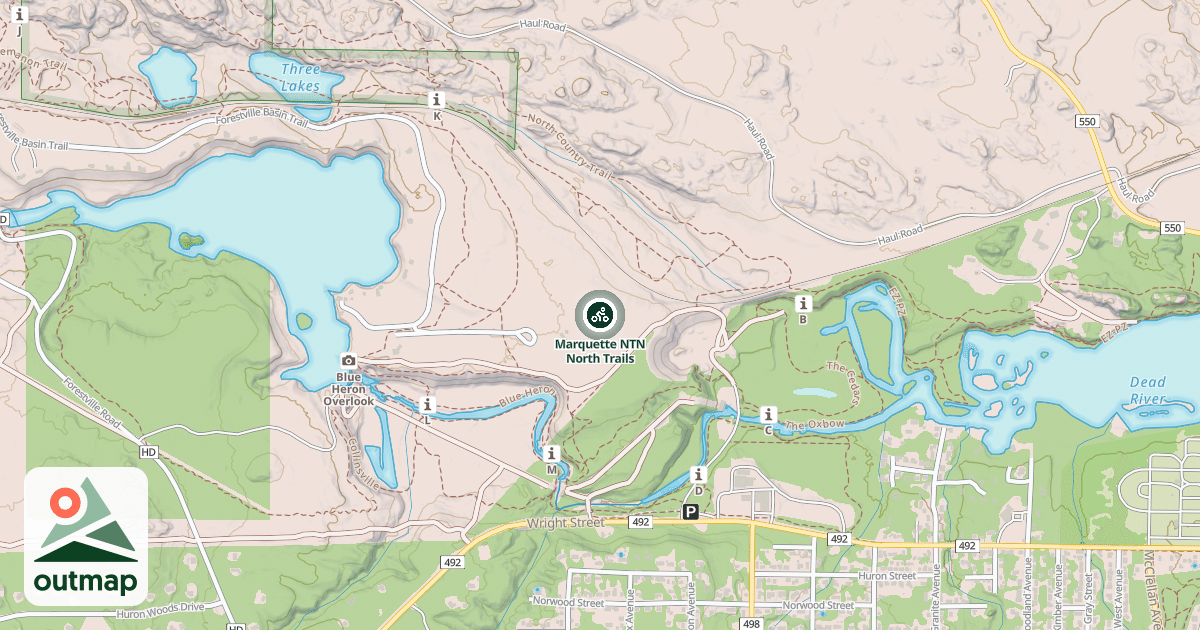 Map of Marquette NTN North Trails