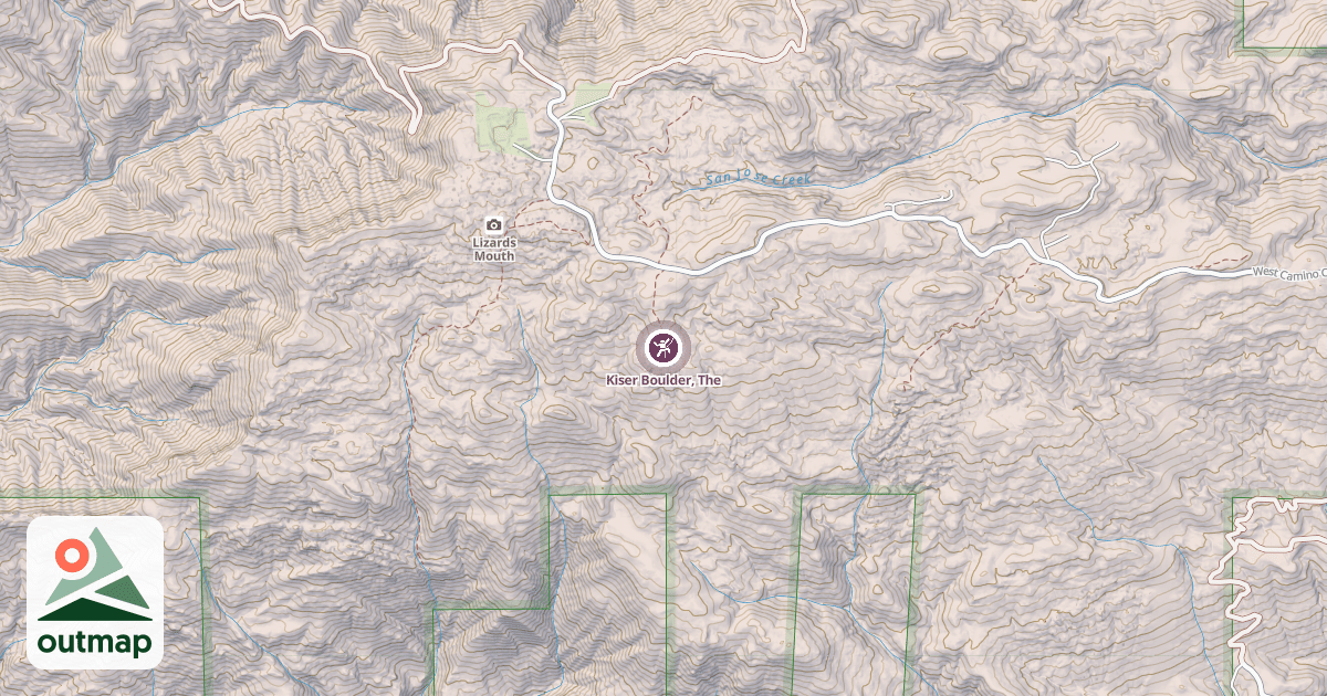 Map of Kiser Boulder, The