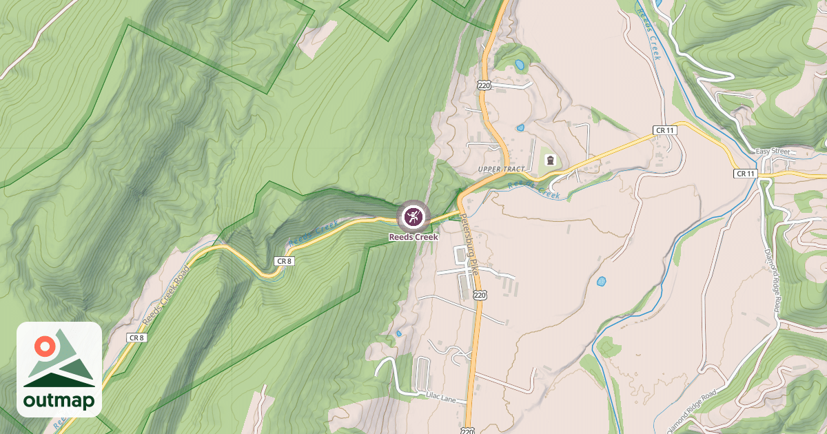 Map of Reeds Creek