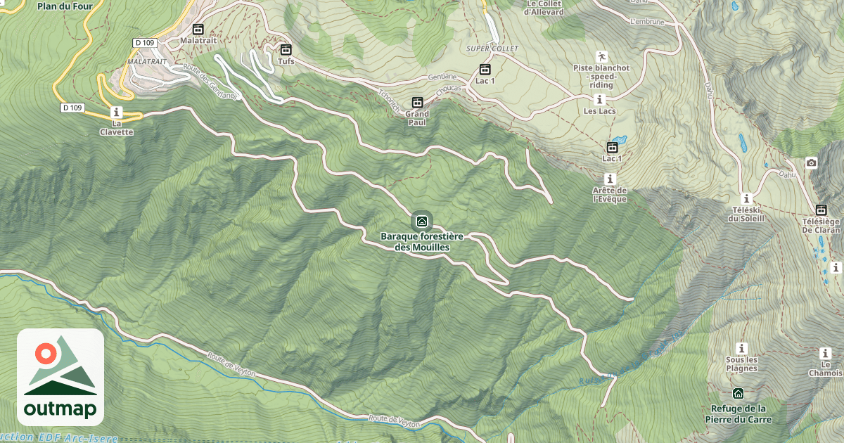 Map of Baraque forestière des Mouilles