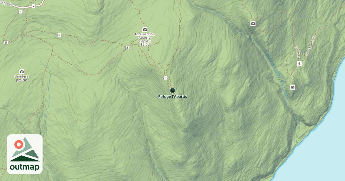 Map of Refuge l'Abattis