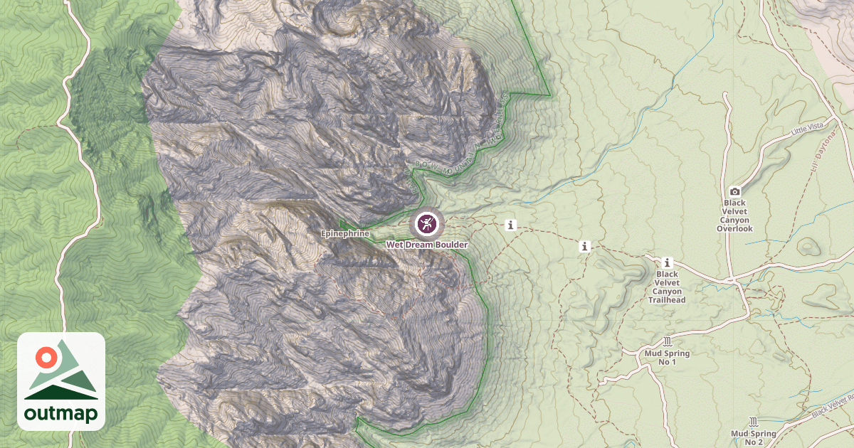Map of Wet Dream Boulder