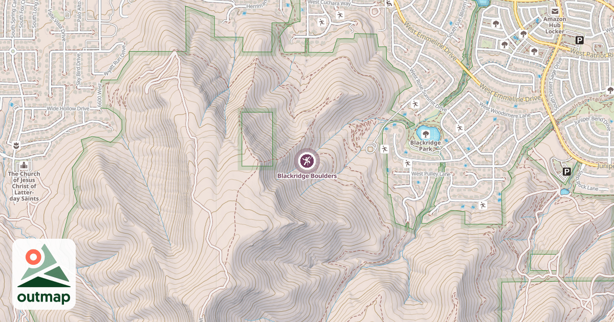 Map of Blackridge Boulders