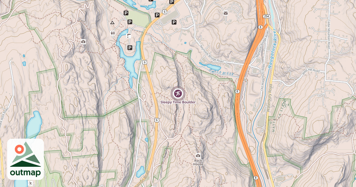 Map of Sleepy Time Boulder