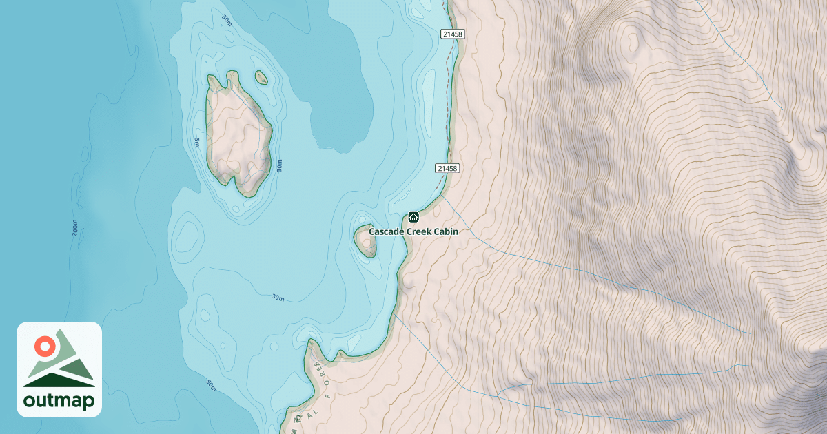 Map of Cascade Creek Cabin