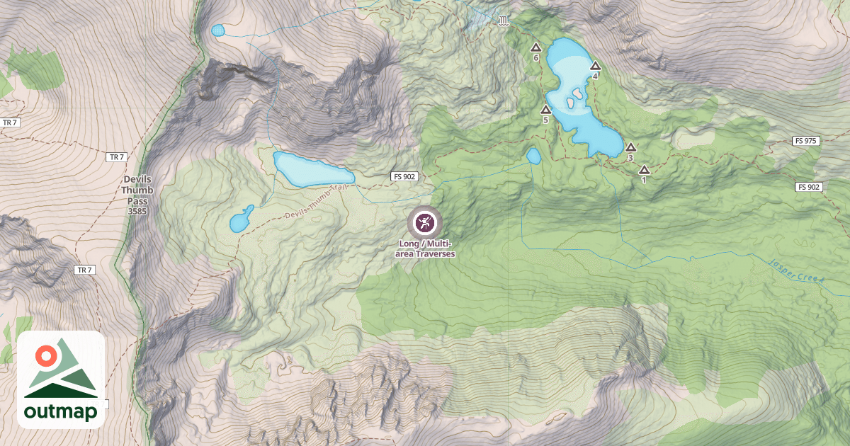 Map of Long / Multi-area Traverses