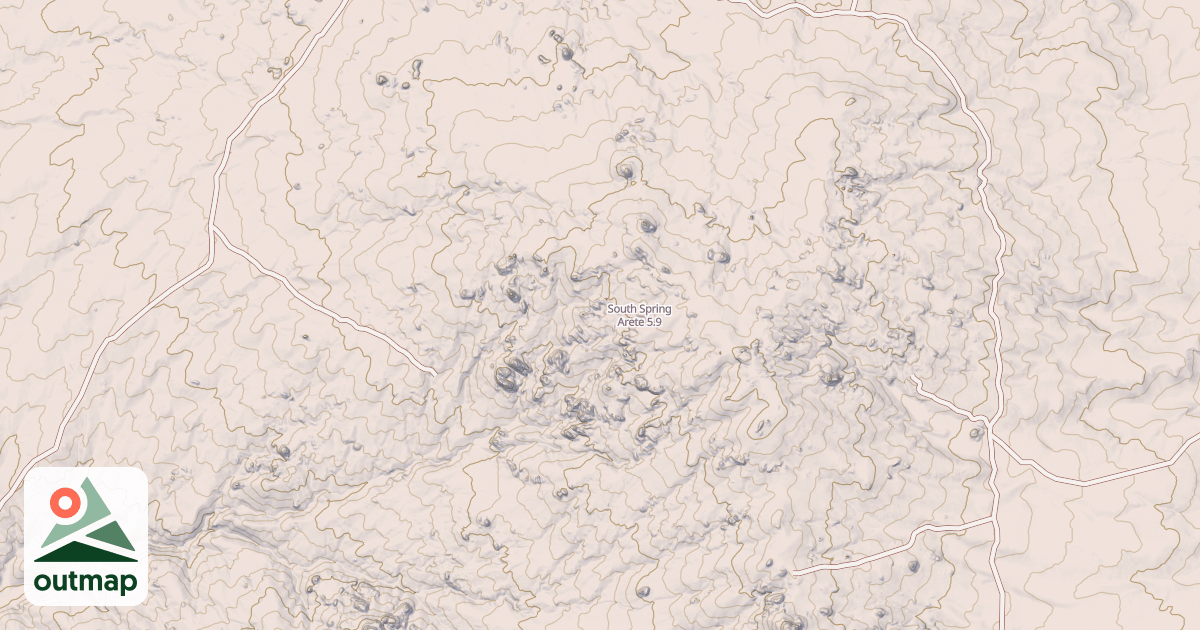 Map of South Spring Arete