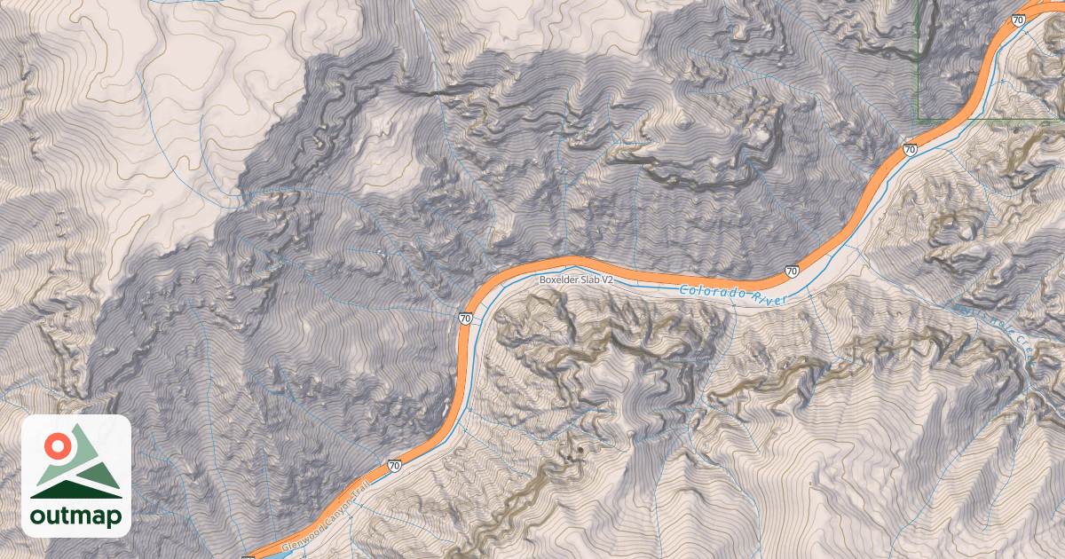 Map of Boxelder Slab
