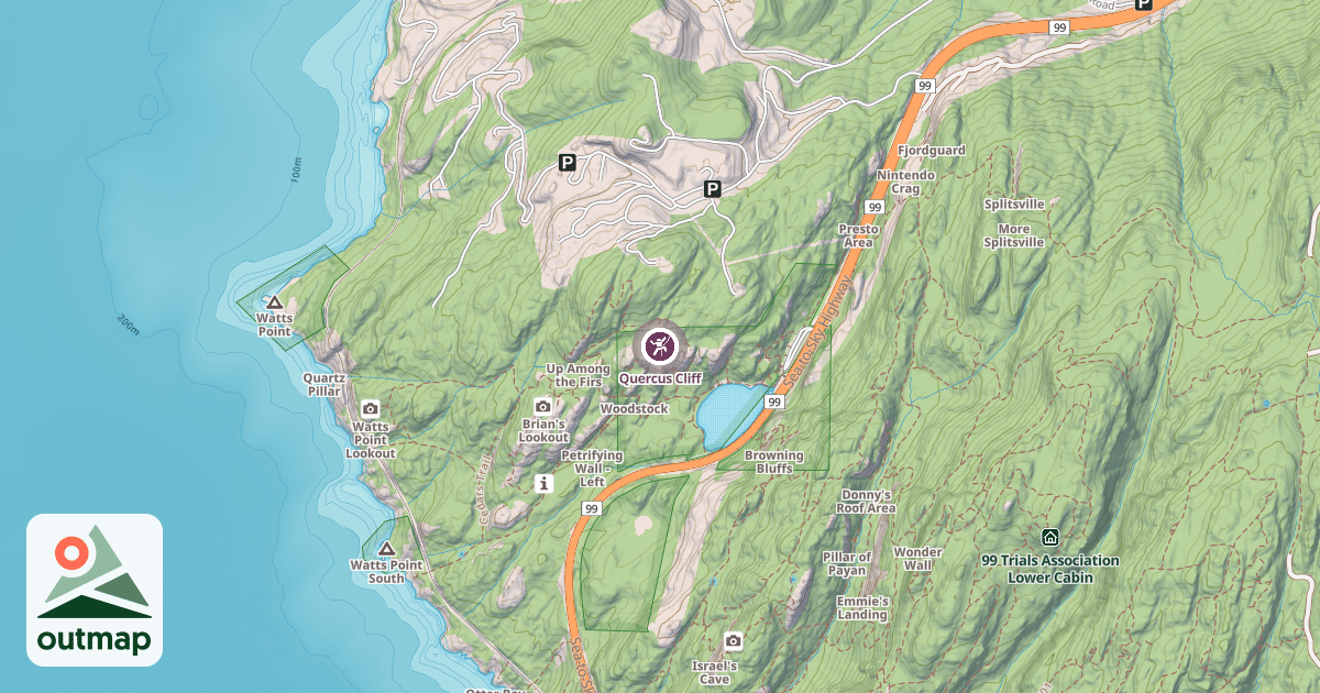 Map of Quercus Cliff
