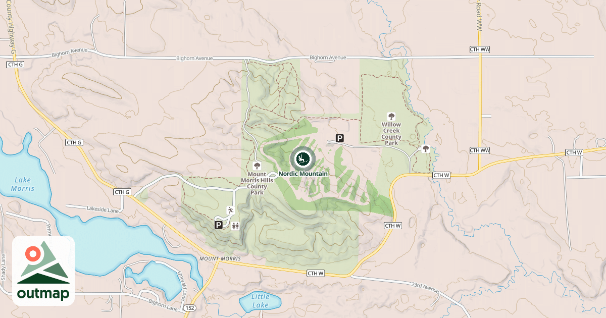 Map of Nordic Mountain