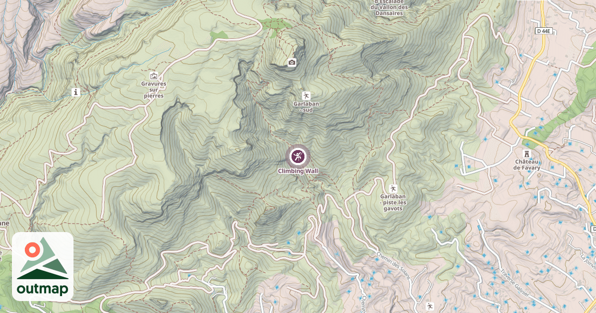 Map of Climbing Wall