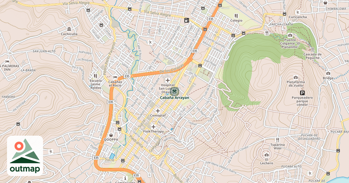 Map of Cabaña Arrayan in Imbabura