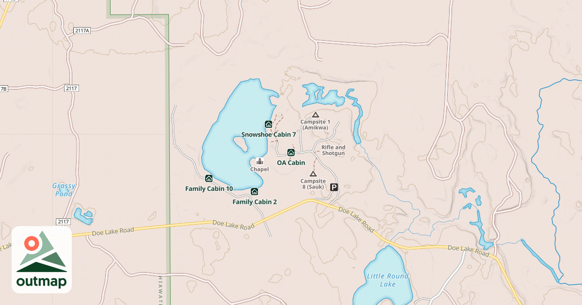 Map of OA Cabin