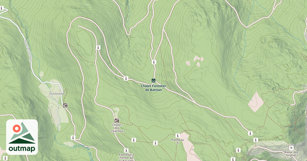 Map of Chalet Forestier de Battion