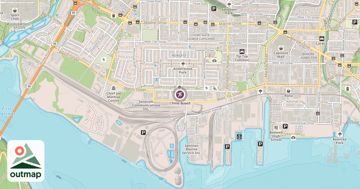 Map of Climb Base5
