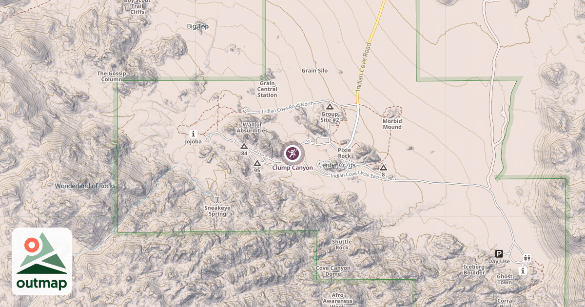 Map of Clump Canyon