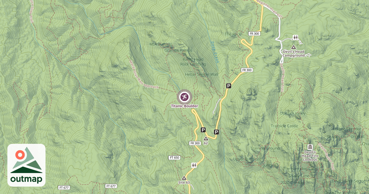 Map of Titanic Boulder