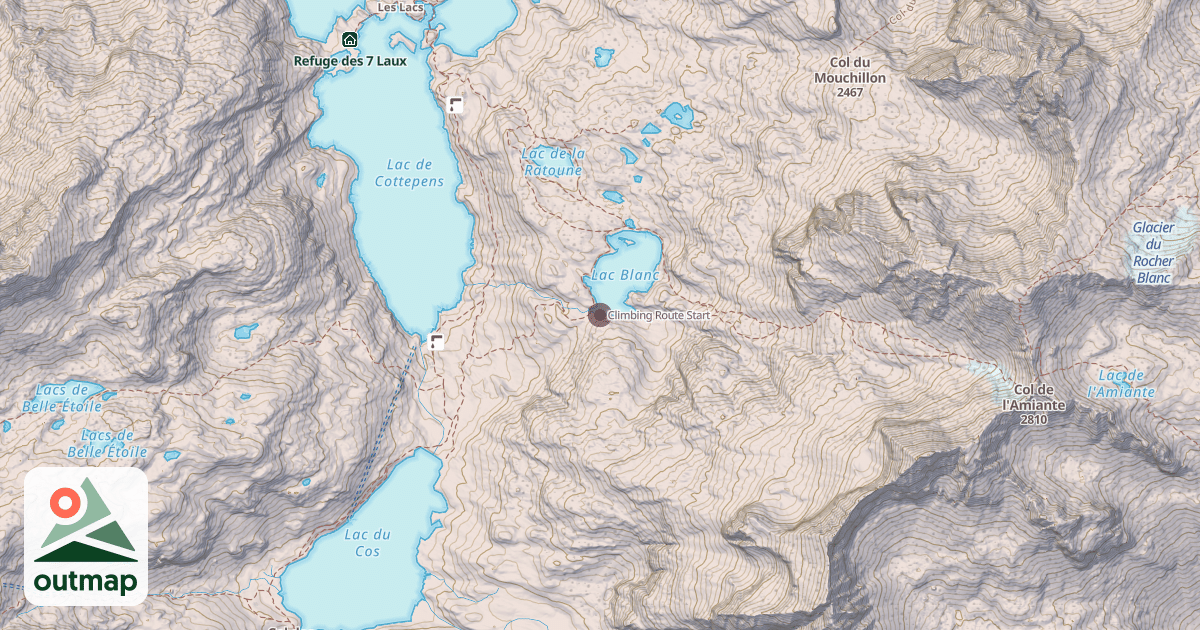 Map of Climbing Route Start