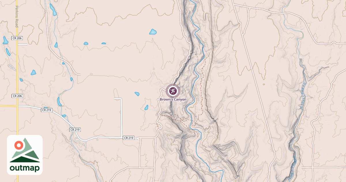 Map of Brown's Canyon