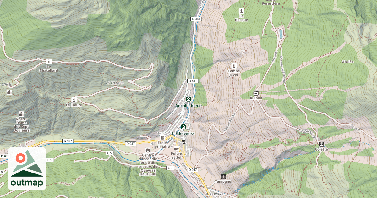 Map of Ancolie bleue