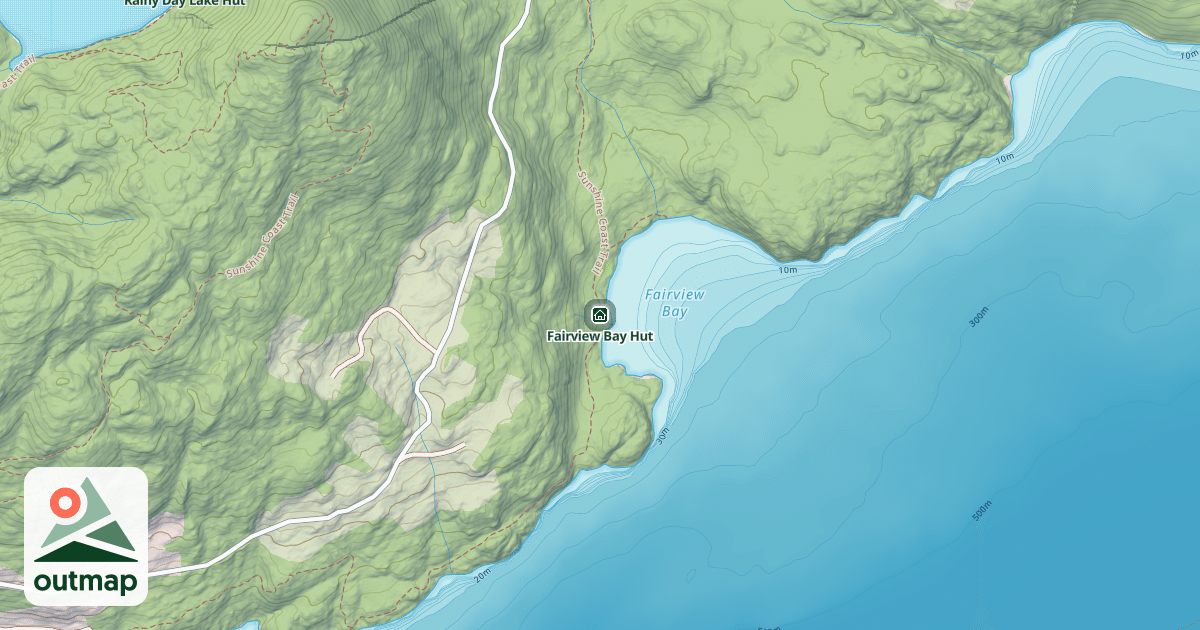 Map of Fairview Bay Hut