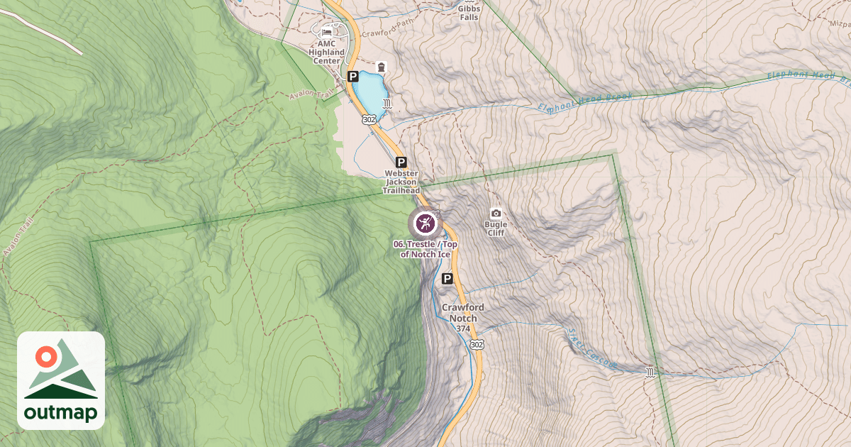 Map of 06. Trestle / Top of Notch Ice