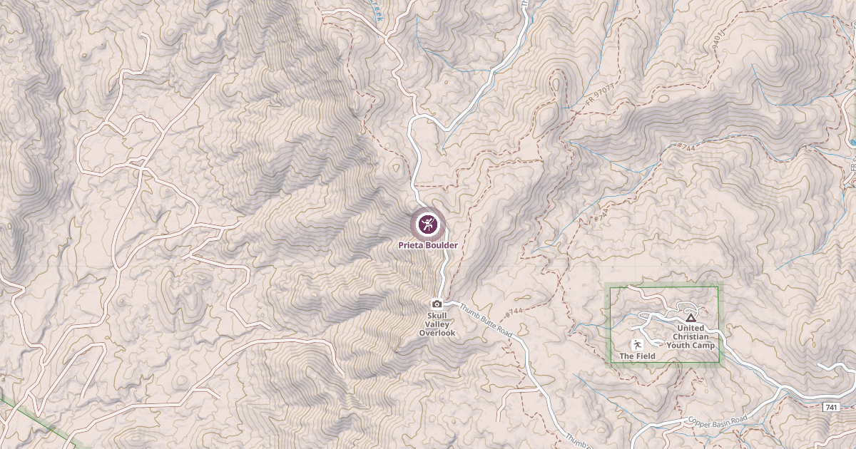 Map preview of Prieta Boulder