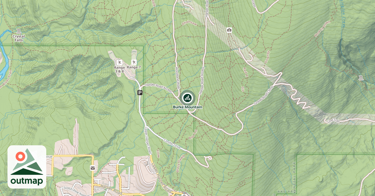 Map of Burke Mountain