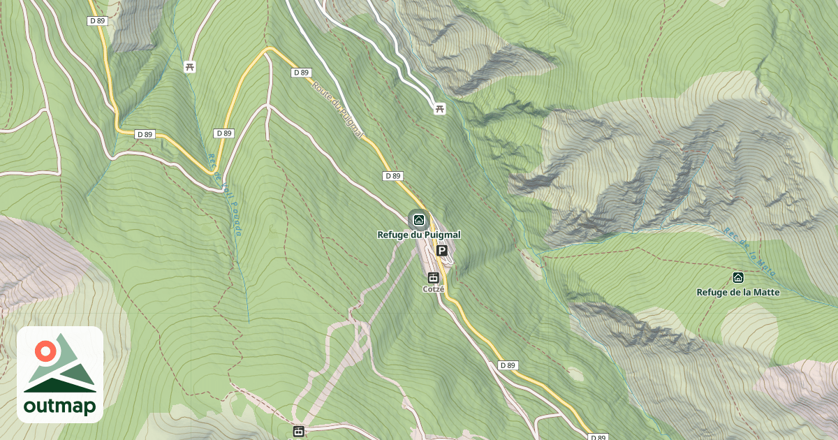 Map of Refuge du Puigmal