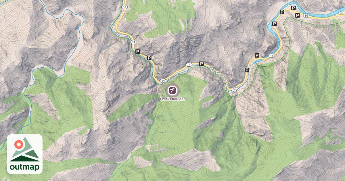 Map of Cracks Boulder
