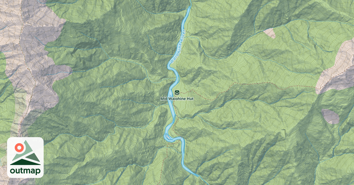 Map of Mid Waiohine Hut