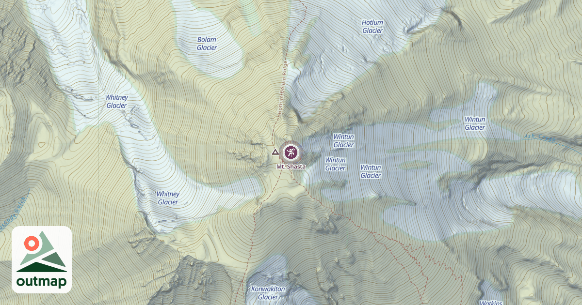 Map of Mt. Shasta