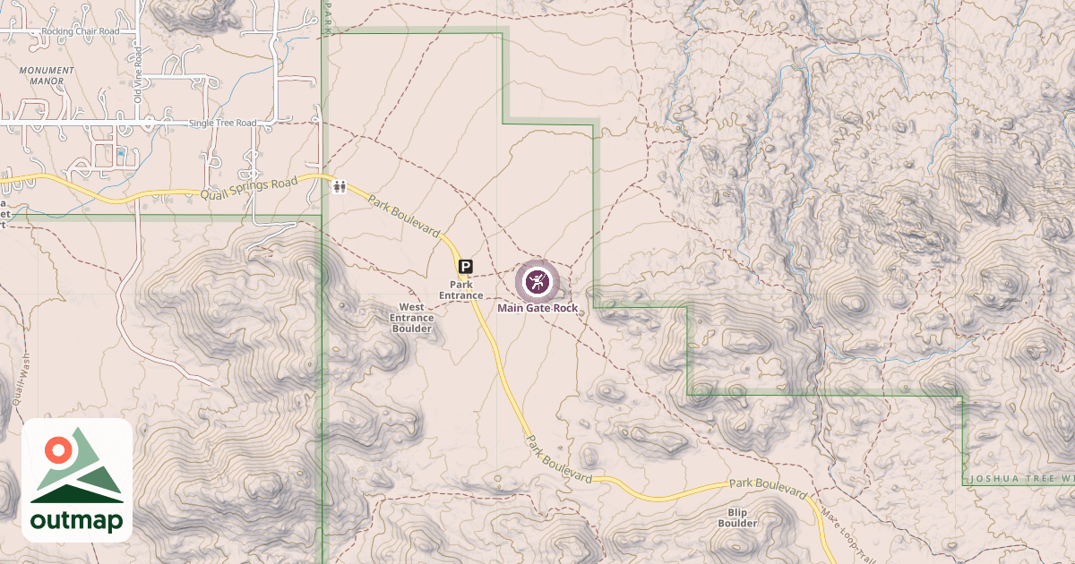 Map of Main Gate Rock