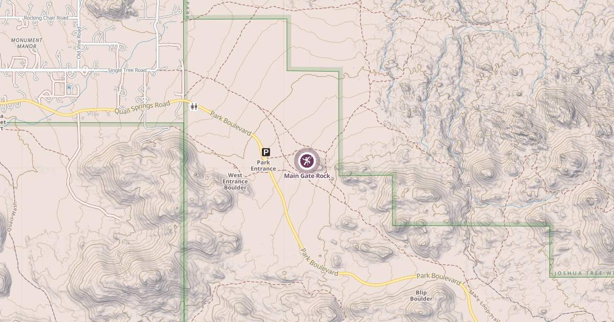 Map preview of Main Gate Rock