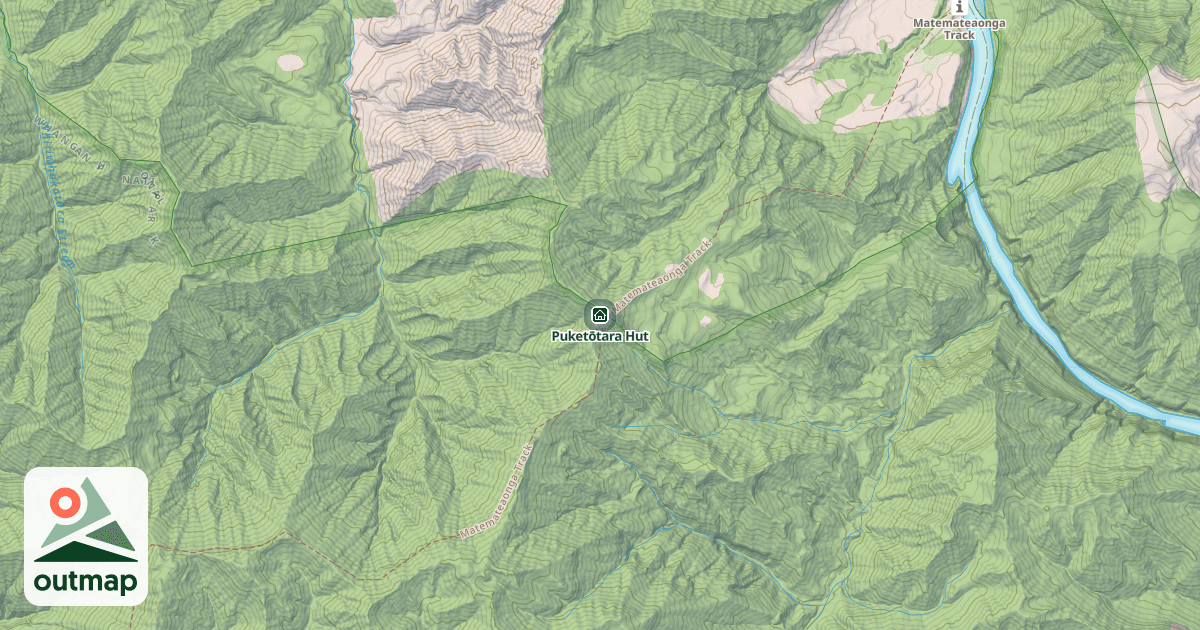 Map of Puketōtara Hut