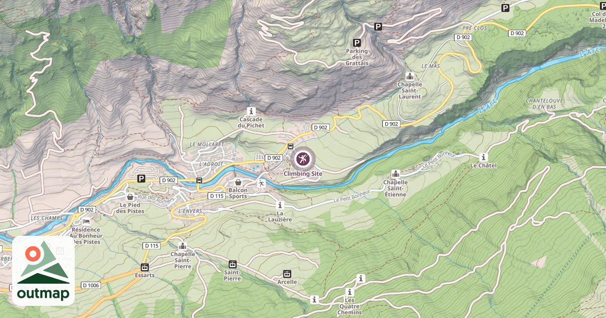 Map of Climbing Site