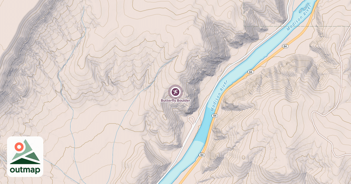 Map of Butterfly Boulder
