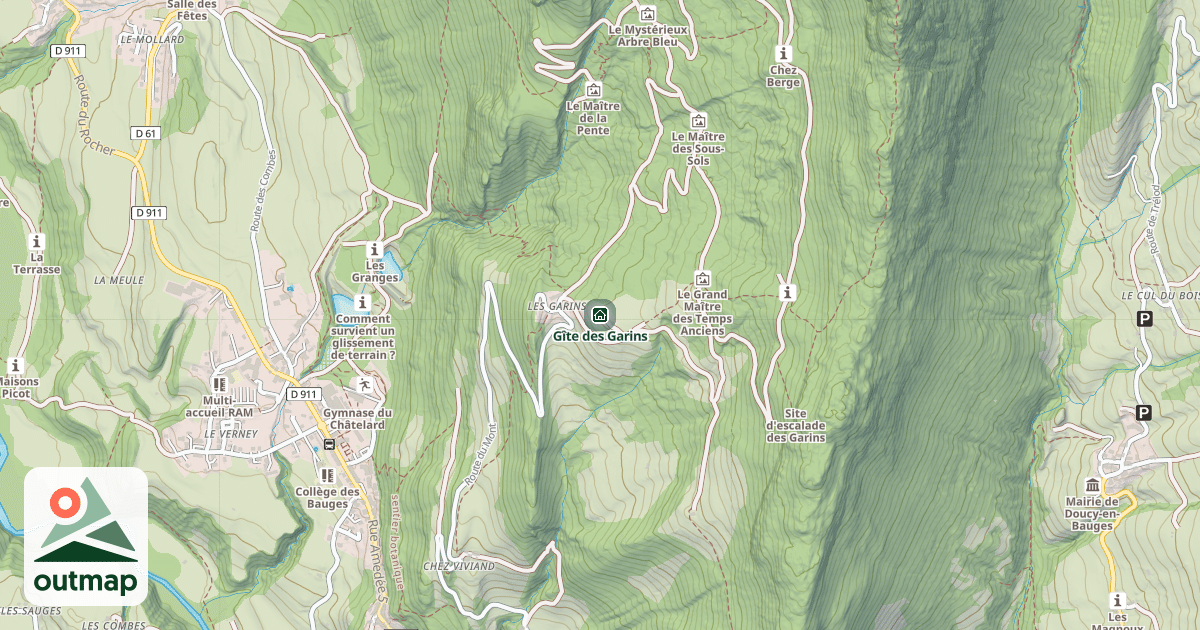 Map of Gîte des Garins