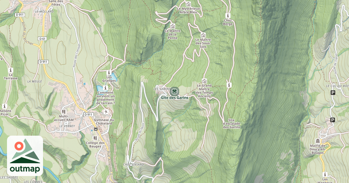 Map of Gîte des Garins