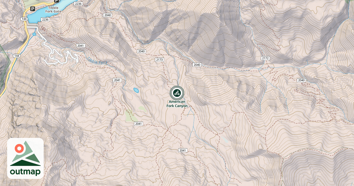 Map of American Fork Canyon