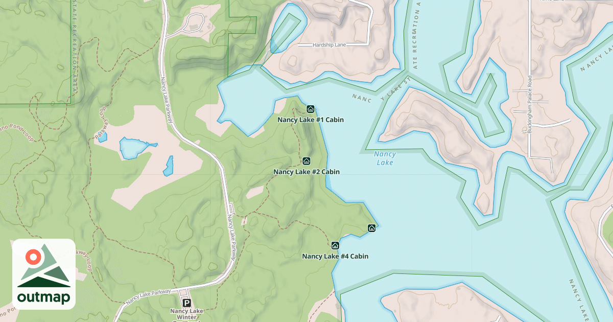 Map of Nancy Lake #2 Cabin