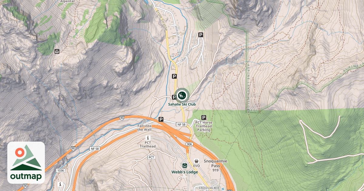 Map of Sahalie Ski Club